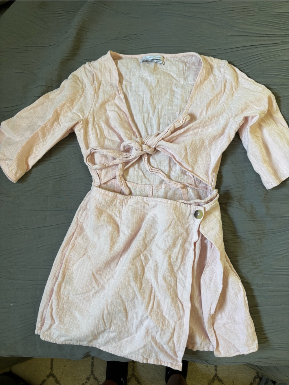 Urban Outfitters Light Pink Two-Piece Wrap Romper - Picture 5 of 8